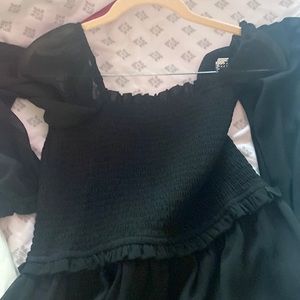 black mesh dress